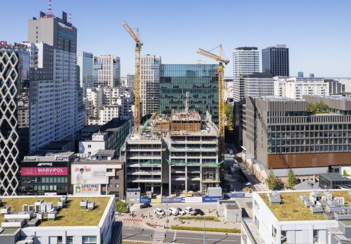 The Growth of Studio A Office Building in Warsaw: Skanska Reaches New Milestones The Growth of Studio A Office Building in Warsaw: Skanska Reaches New Milestones